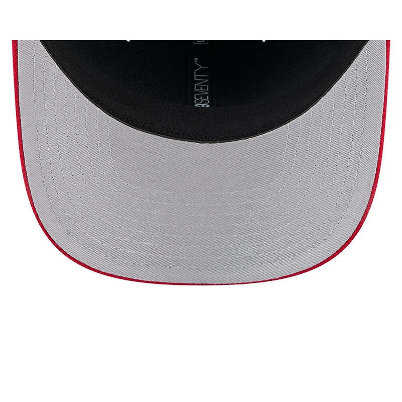 Cleveland Guardians Navy and Red Classic New Era 9SEVENTY Stretch Snapback Hat
