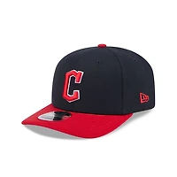 Cleveland Guardians Navy and Red Classic New Era 9SEVENTY Stretch Snapback Hat