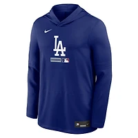 Los Angeles Dodgers Royal Authentic Collection Nike Dri-FIT Long Sleeve Hooded T-Shirt