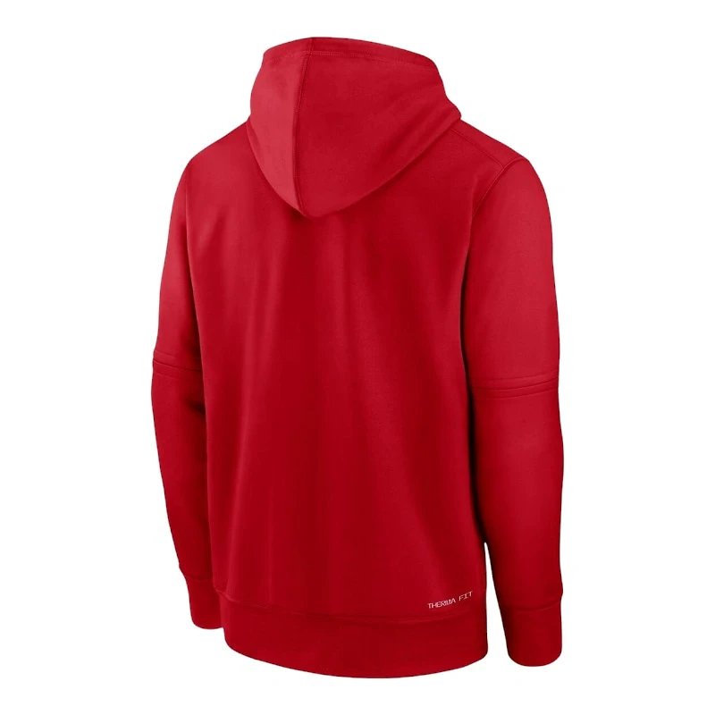 Los Angeles Angels Red Authentic Collection Nike Therma Pullover Hoodie