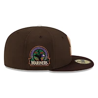 Seattle Mariners Walnut Brown 30th Anniversary Patch Throwback "S" Logo New Era 59FIFTY Fitted Hat