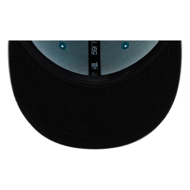 Seattle Mariners Teal Grey Visor Circle Logo New Era 59FIFTY Fitted Hat