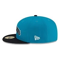 Seattle MARINERS Teal Black Visor Wordmark New Era 59FIFTY Fitted Hat