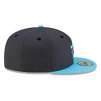 Seattle Mariners Graphite Vice Blue Visor Star Trident New Era 59FIFTY Fitted Hat