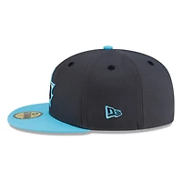 Seattle Mariners Graphite Vice Blue Visor Star Trident New Era 59FIFTY Fitted Hat