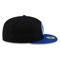 Seattle Mariners Black Royal Visor M's Baseball Logo Throwback New Era 59FIFTY Fitted Hat