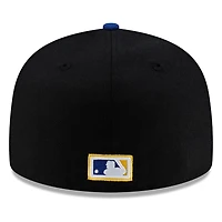 Seattle Mariners Black Royal Visor M's Baseball Logo Throwback New Era 59FIFTY Fitted Hat