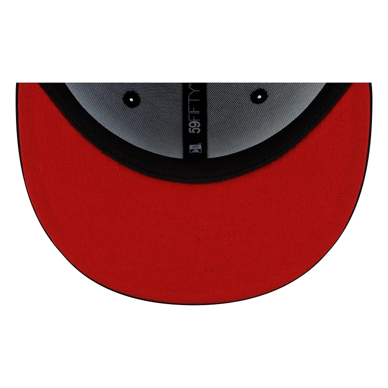 Seattle Mariners Black Red Pop "S" Compass Logo New Era 59FIFTY Fitted Hat