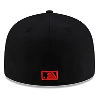 Seattle Mariners Black Red Pop "S" Compass Logo New Era 59FIFTY Fitted Hat