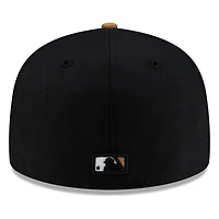 Seattle Mariners Black Brown Visor Star Trident Throwback New Era 59FIFTY Fitted Hat