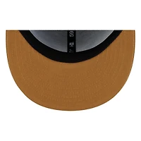 Seattle Mariners Black Brown Visor Star Trident Throwback New Era 59FIFTY Fitted Hat