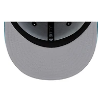 Seattle MARINERS Black Aqua Visor Wordmark New Era 59FIFTY Fitted Hat