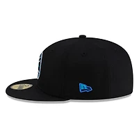 Seattle Mariners Black 30th Anniversary Patch Circle Logo New Era 59FIFTY Fitted Hat