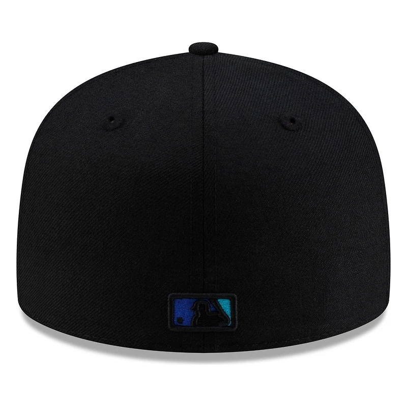 Seattle Mariners Black 30th Anniversary Patch Circle Logo New Era 59FIFTY Fitted Hat