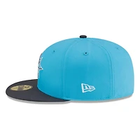 Seattle Mariners Aqua Black Visor Circle Logo New Era 59FIFTY Fitted Hat