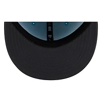 Seattle Mariners Aqua Black Visor Circle Logo New Era 59FIFTY Fitted Hat
