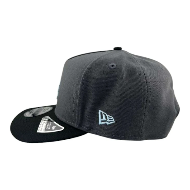 Los Angeles Dodgers Graphite and Black Sky Blue Prism Collection New Era 9FIFTY A-Frame Snapback Hat