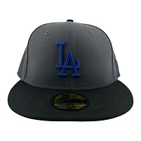 Los Angeles Dodgers Graphite and Black Royal Prism Collection New Era 59FIFTY Fitted Hat