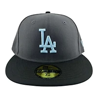 Los Angeles Dodgers Graphite and Black Sky Blue Prism Collection New Era 59FIFTY Fitted Hat