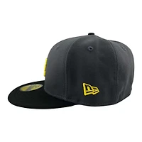 Los Angeles Dodgers Graphite and Black Yellow Prism Collection New Era 59FIFTY Fitted Hat