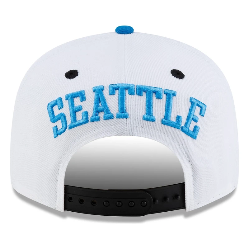 Seattle Mariners White Black Visor Circle Logo New Era 9FIFTY Snapback Hat