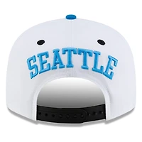 Seattle Mariners White Black Visor Circle Logo New Era 9FIFTY Snapback Hat