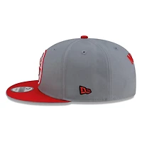 Seattle Mariners Storm Grey Red Visor Circle Logo New Era 9FIFTY Snapback Hat