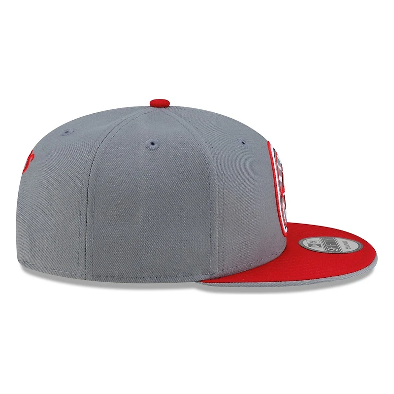 Seattle Mariners Storm Grey Red Visor Circle Logo New Era 9FIFTY Snapback Hat