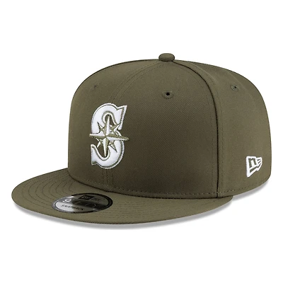 Seattle Mariners Olive Green Tonal "S" Compass Logo New Era 9FIFTY Snapback Hat