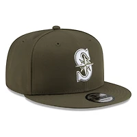 Seattle Mariners Olive Green Tonal "S" Compass Logo New Era 9FIFTY Snapback Hat