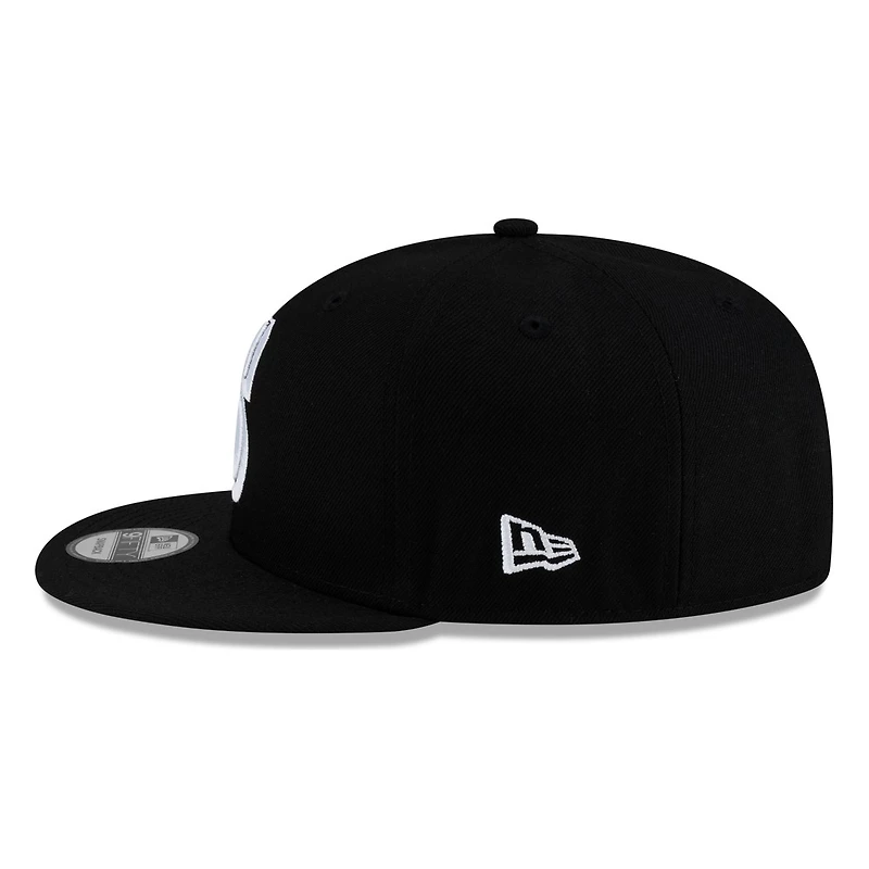 Seattle Mariners Black White Throwback "S" Logo New Era 9FIFTY Snapback Hat