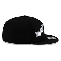 Seattle Mariners Black White Outline mariners Lowercase Wordmark New Era 9FIFTY Snapback Hat