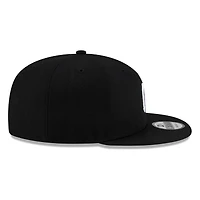 Seattle Mariners Black White Cooperstown Trident New Era 9FIFTY Snapback Hat