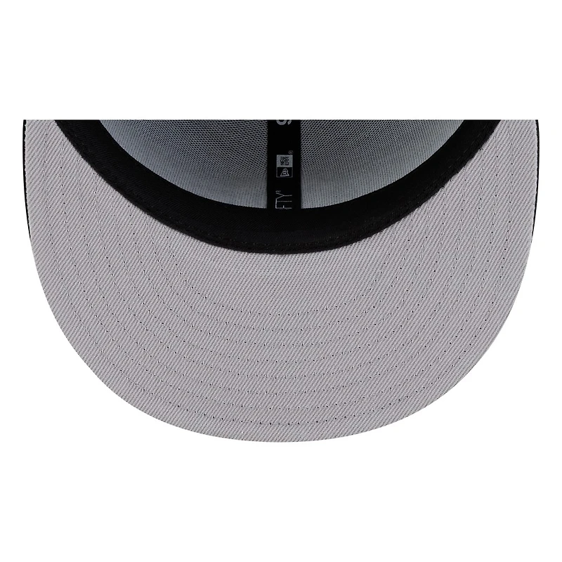 Seattle Mariners Black White Cooperstown Trident New Era 9FIFTY Snapback Hat