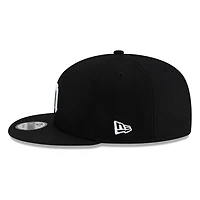 Seattle Mariners Black White Cooperstown Trident New Era 9FIFTY Snapback Hat