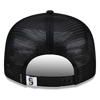Seattle Mariners Black White "S" Compass Logo Trucker Mesh New Era 9FIFTY Snapback Hat