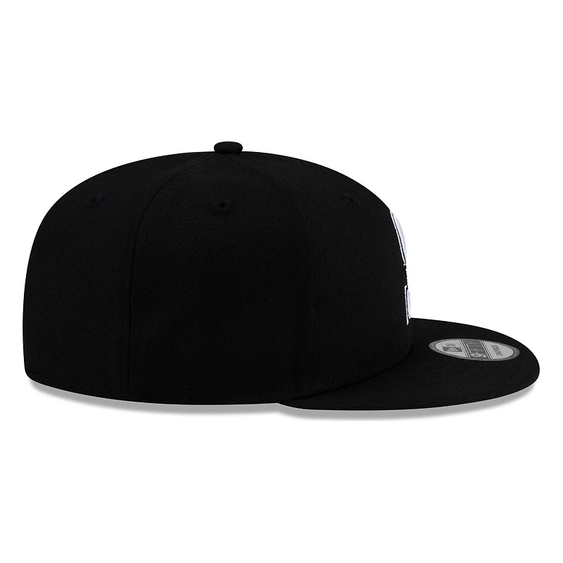 Seattle Mariners Black White "S" Compass Logo New Era 9FIFTY Snapback Hat