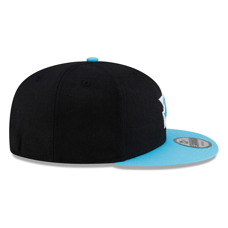 Seattle Mariners Black Vice Blue Visor Star Trident New Era 9FIFTY Snapback Hat
