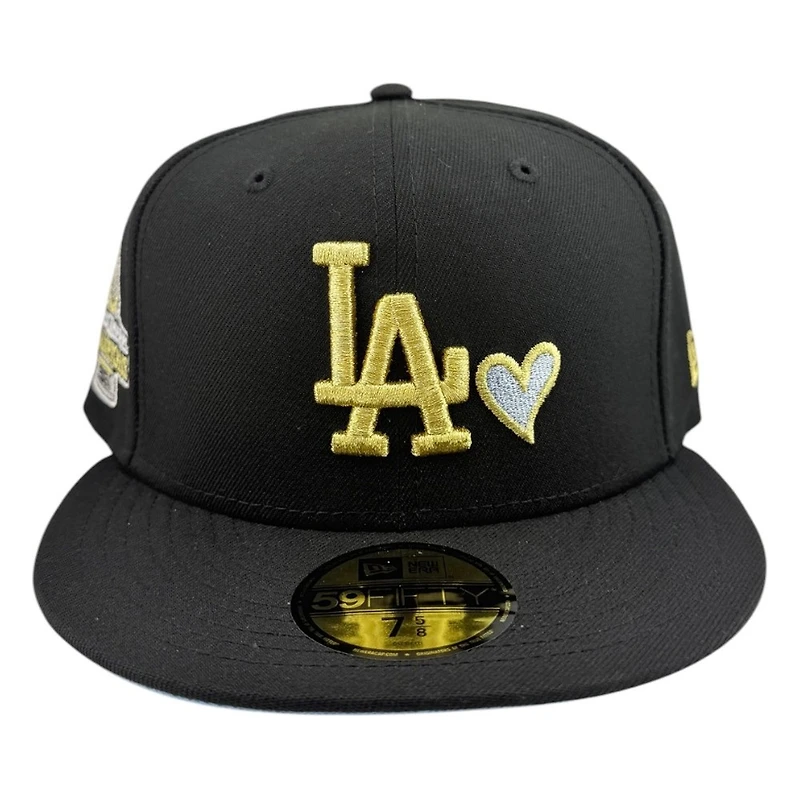 Los Angeles Dodgers Black Gold LA 2024 World Series Champions Patch Sky Blue UV New Era 59FIFTY Fitted Hat