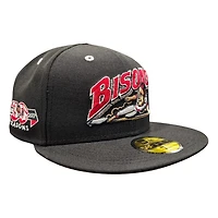 Buffalo Bisons Black 30 Seasons Patch New Era 59FIFTY Fitted Hat