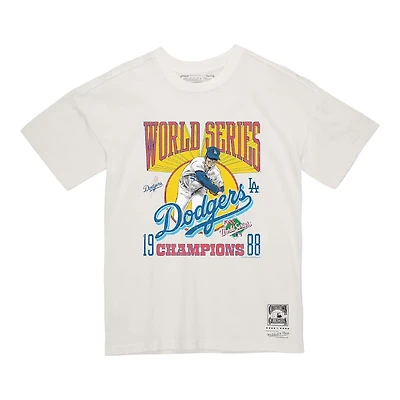 Los Angeles Dodgers Cream 1988 World Series Champions Mitchell & Ness Short Sleeve T-Shirt