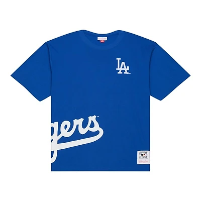 Los Angeles Dodgers Royal Blue Playoff Win Premium Mitchell & Ness Short Sleeve T-Shirt