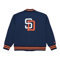 San Diego Padres Navy Playoff Win Satin Mitchell & Ness Full-Zip Jacket
