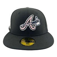 Atlanta Braves Black and Pink Pinkies Collection UV New Era 59FIFTY Fitted Hat