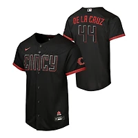 Youth Cincinnati Reds Elly De La Cruz Black City Connect Nike Home Run Jersey