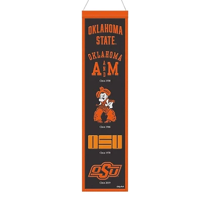 Oklahoma State Cowboys Team 8in x 32in Heritage Banner