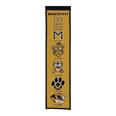 Missouri Tigers Team 8in x 32in Heritage Banner