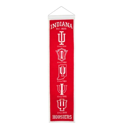 Indiana Hoosiers Team 8in x 32in Heritage Banner