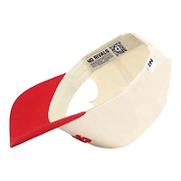 Georgia Bulldogs Cream and Red Upside Down Dawgs No Rivals Snapback Hat