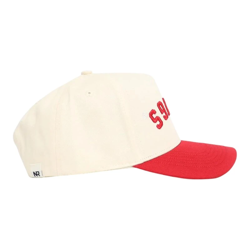 Georgia Bulldogs Cream and Red Upside Down Dawgs No Rivals Snapback Hat